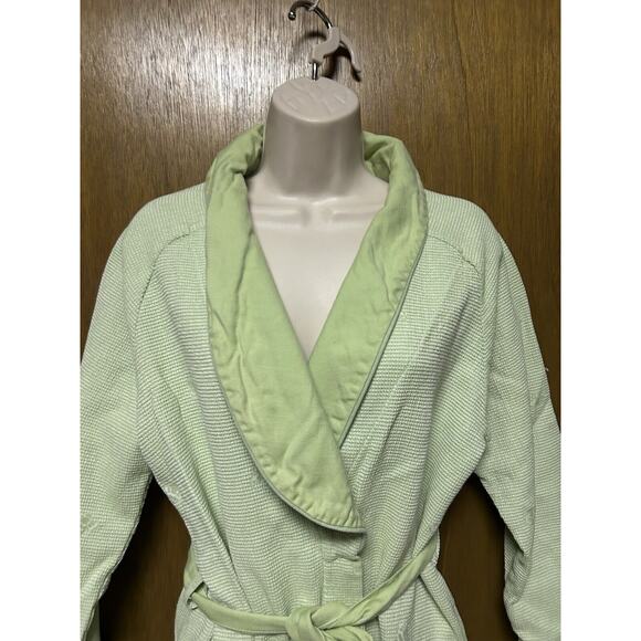 Le Jacquard Francais XS/S? BATHROBE Cotton Waffle Knit SPRING GREEN FRANCE V24 - Picture 2 of 16